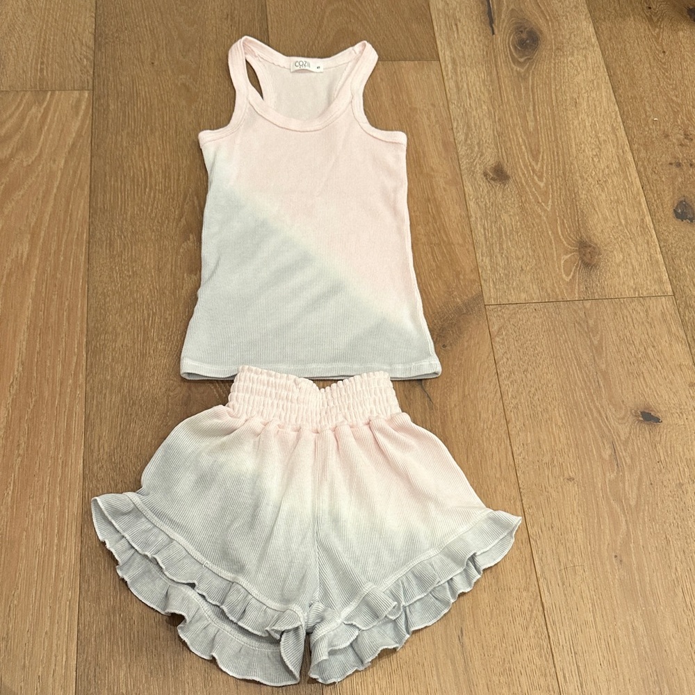 Kids Pink and White Matching Set